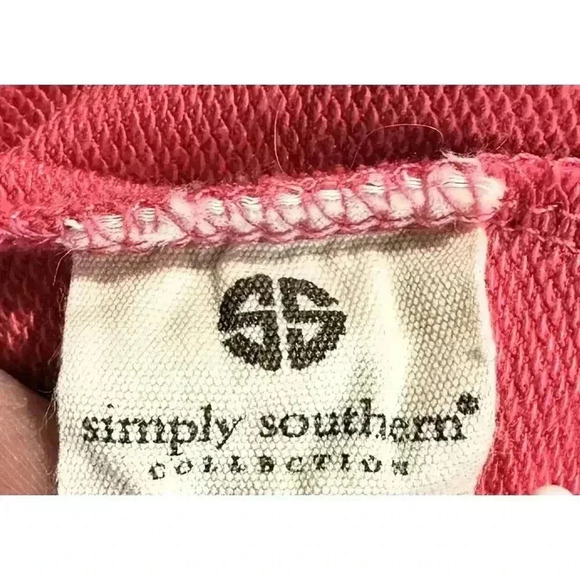 Simply Southern Med. Pink Cowl Neck Pullover With Adjustable Drawstrings - Picture 5 of 6